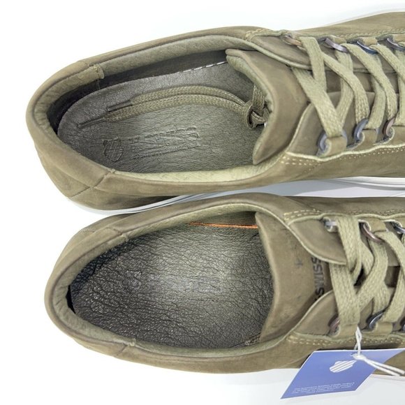 K-Swiss Mens Sneaker Shoes Green Lace Up Low Top Leather 13 EUR 47 New - Picture 8 of 12